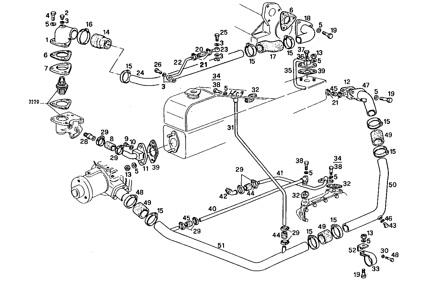 WATER LINES - 8045M08.00A550 8045M08 parts diagram