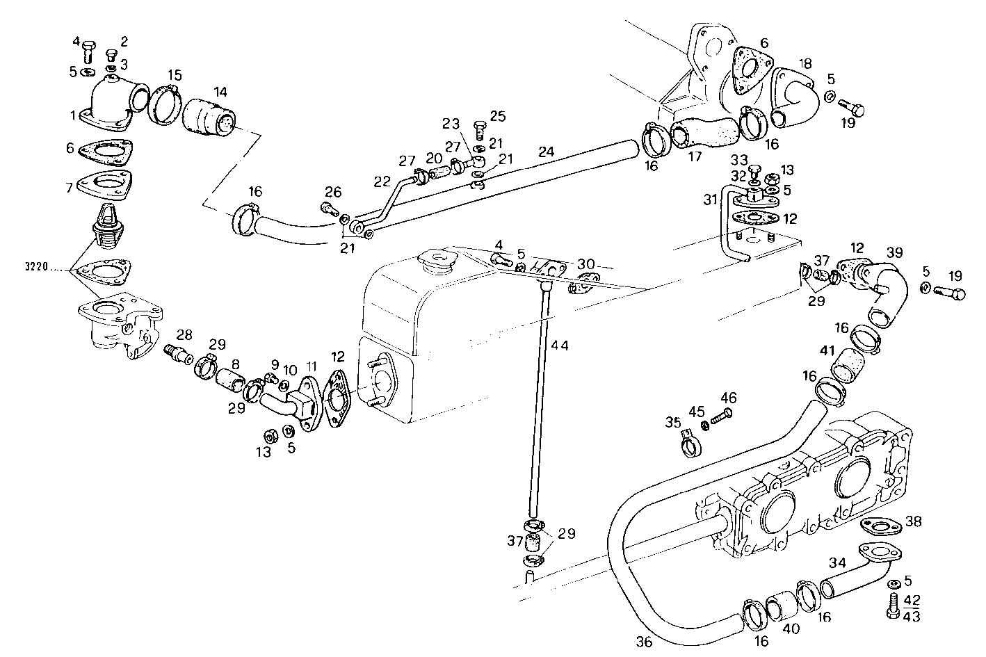 WATER LINES - 8065M12.00 8065M12 parts diagram