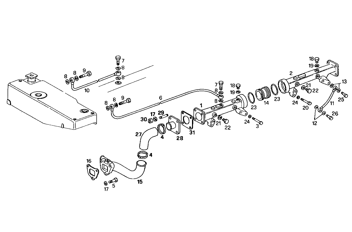 WATER LINES - 8210SRM40.30A550 8210SRM40 parts diagram