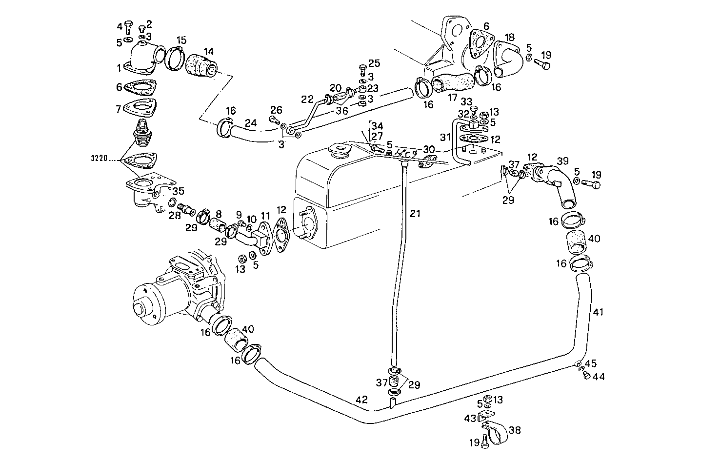 WATER LINES - 8035M06.01A550 8035M06 parts diagram