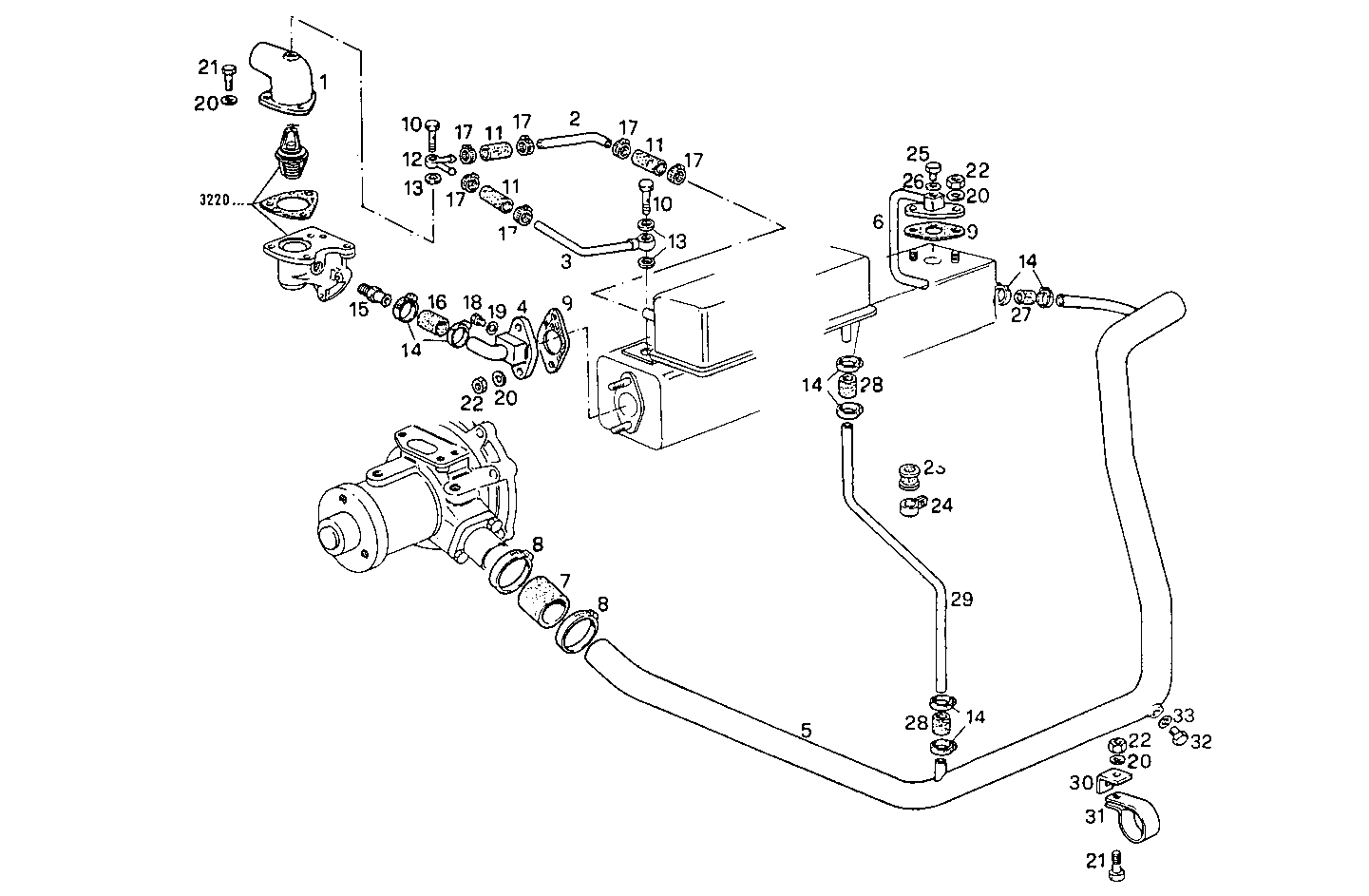 WATER LINES - 8035M06.20 8035M06 parts diagram