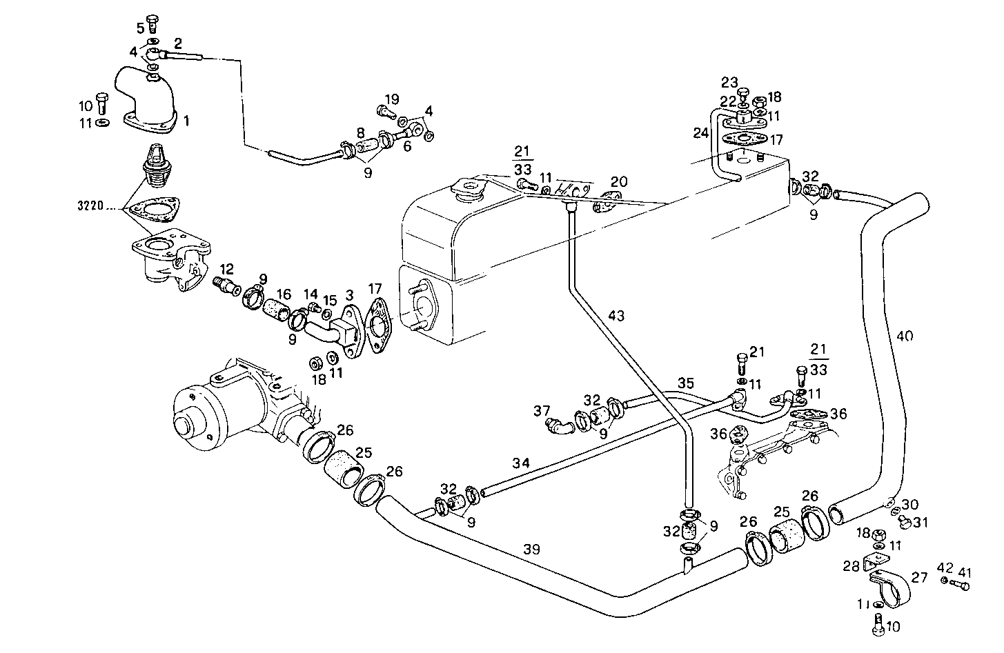 WATER LINES - 8045M08.20 8045M08 parts diagram