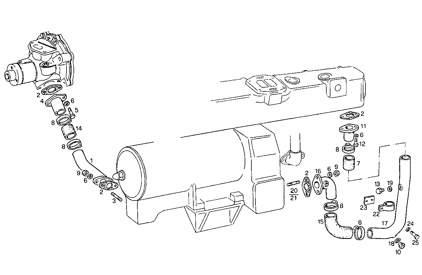 WATER LINES - 8060SRM25.10 8060SRM25 parts diagram