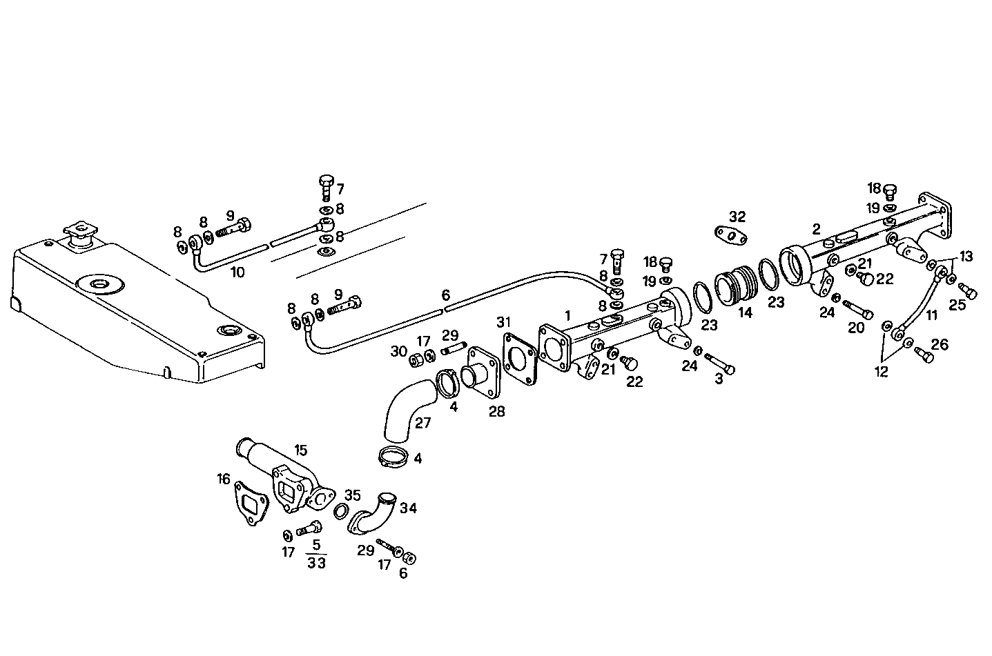 WATER LINES - 8210SRM45.31A550 8210SRM45 parts diagram