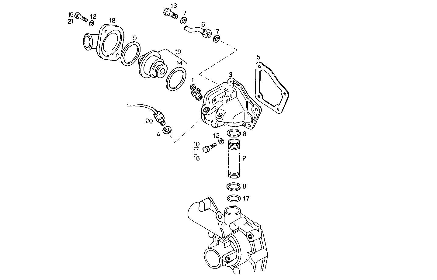 THERMOSTAT - 8140SC23.00A010 8140SC23 parts diagram