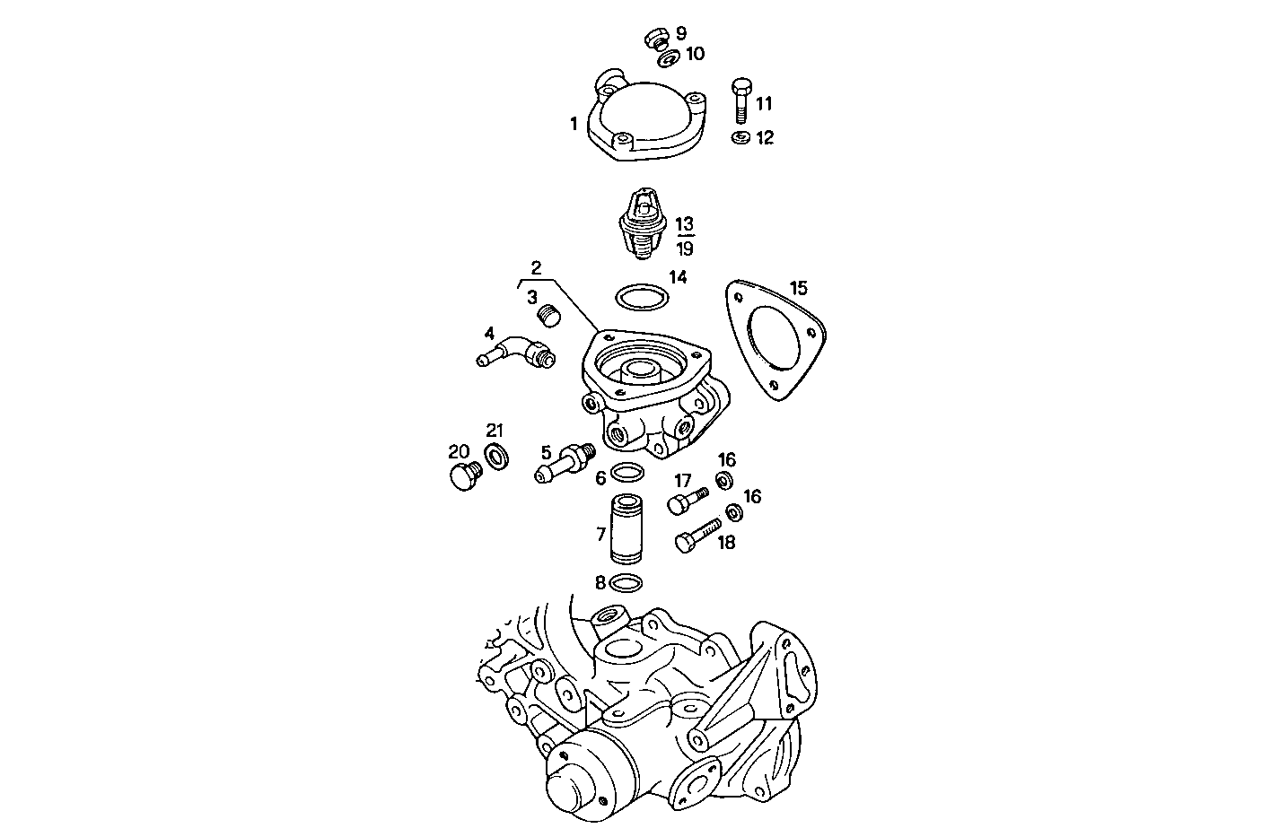 THERMOSTAT - 8040SC25.00A007 8040SC25 parts diagram