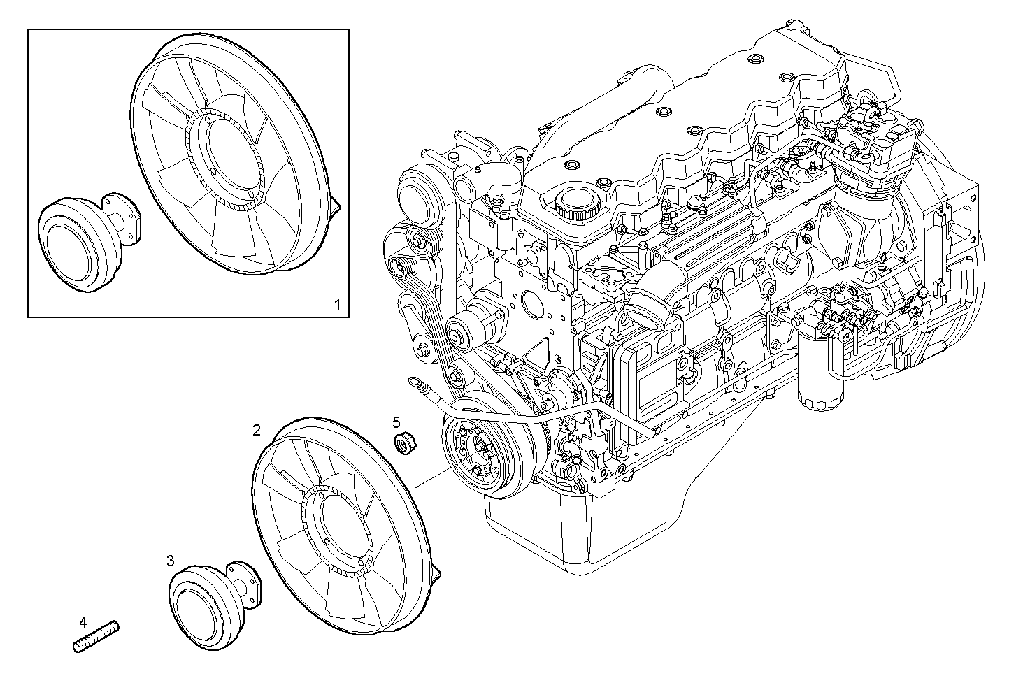 FAN - F4AE0682C*C151 NEF 6 electron. - EURO 3 parts diagram