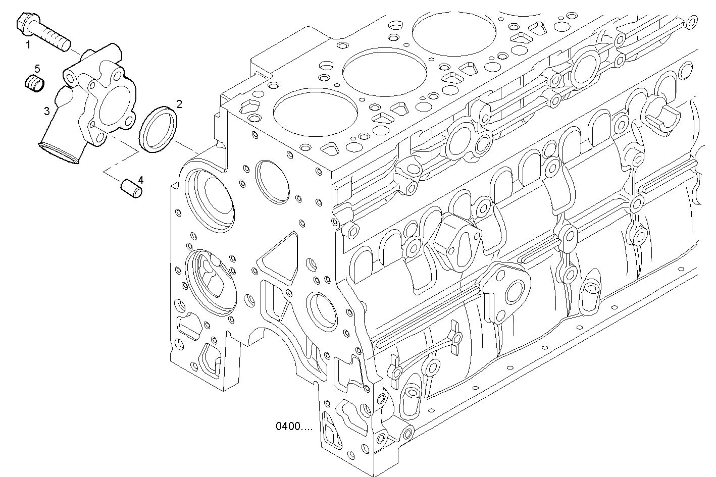 WATER PIPE - N45MNSD00.00A003 NEF 4 mechanic. - TIER 2 parts diagram