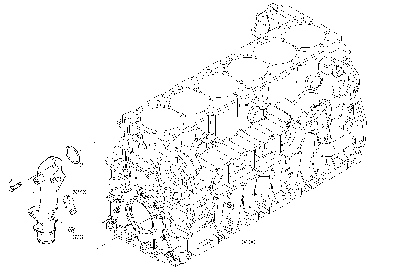 WATER PIPE - F2CE9687A*E001 CURSOR 9 - TIER 3 parts diagram