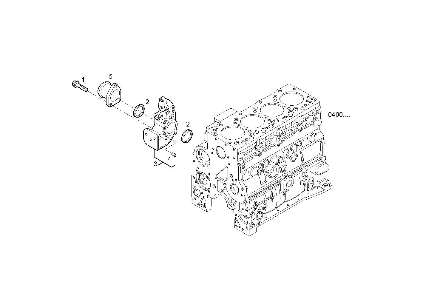 WATER PIPE - F4AE0484C*D103 NEF 4 electron. - TIER 2 parts diagram
