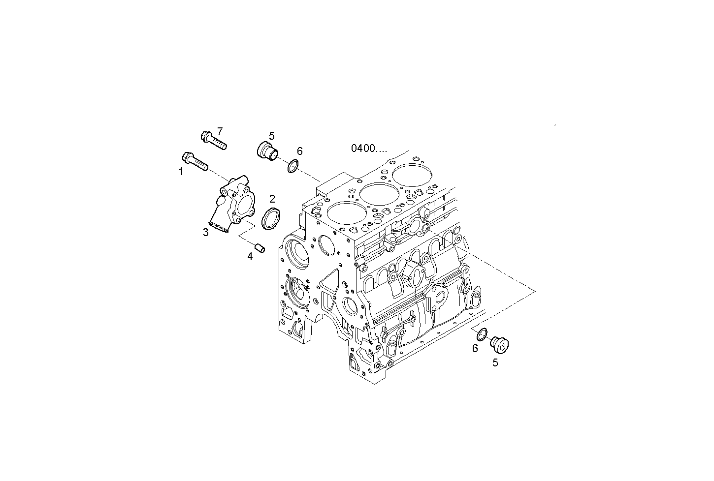 WATER PIPE - F4CE0454A*D604 NEF 4 mechanic. - TIER 2 parts diagram
