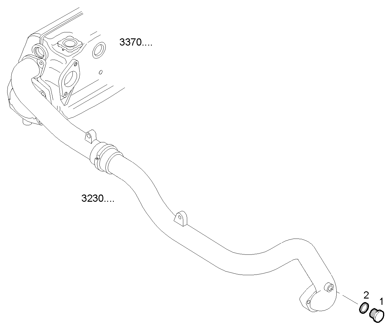 RETURN HEATER WATER - V08ENTM12.10B210 VECTOR 8 parts diagram