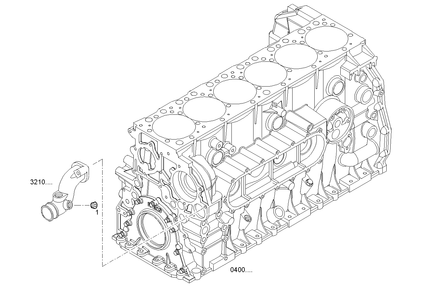RETURN HEATER WATER - CURSOR78TE2.1A001 CURSOR 8 parts diagram
