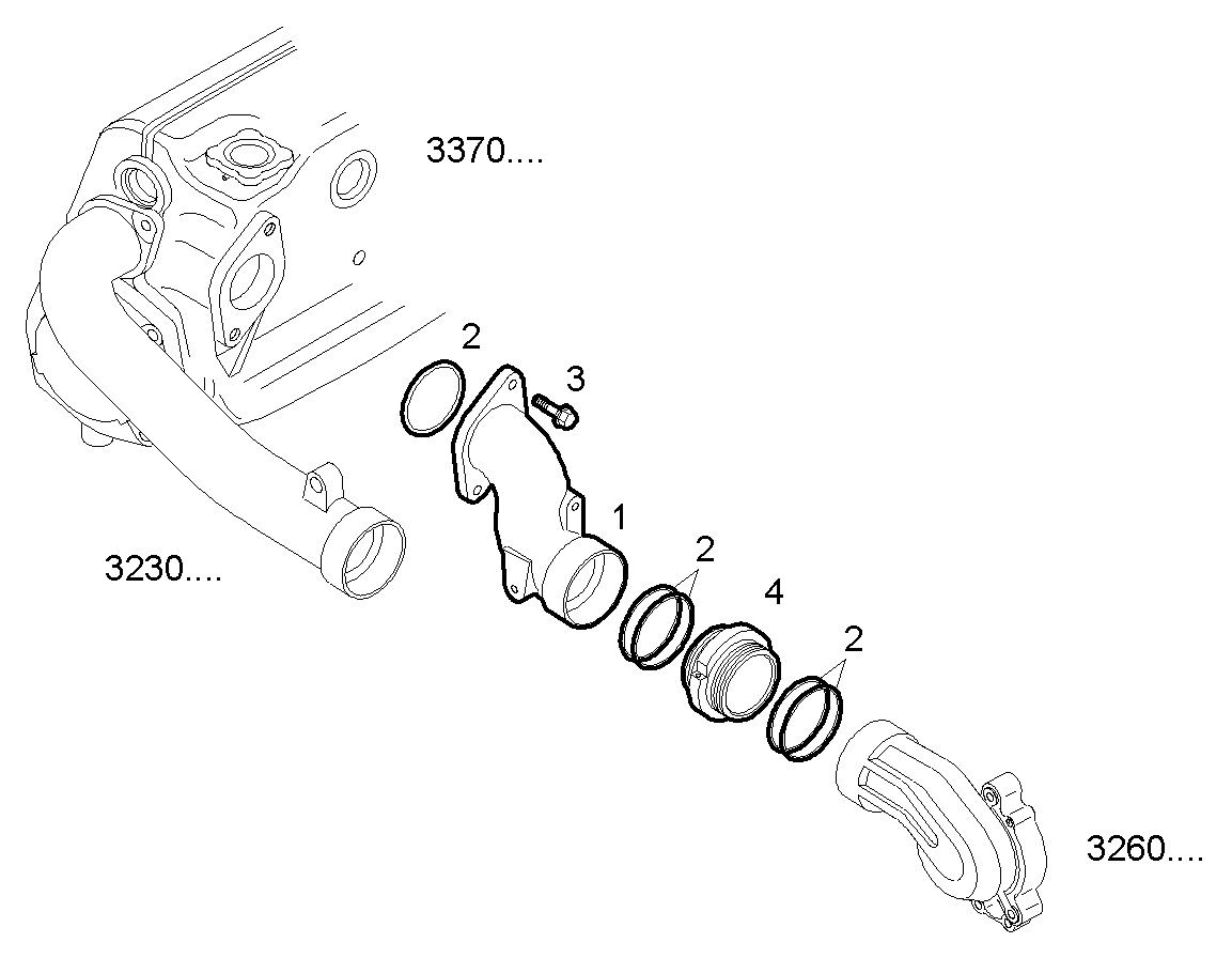 HEAD WATER EXIT PIPE - C13ENAM19.00 CURSOR 13 parts diagram