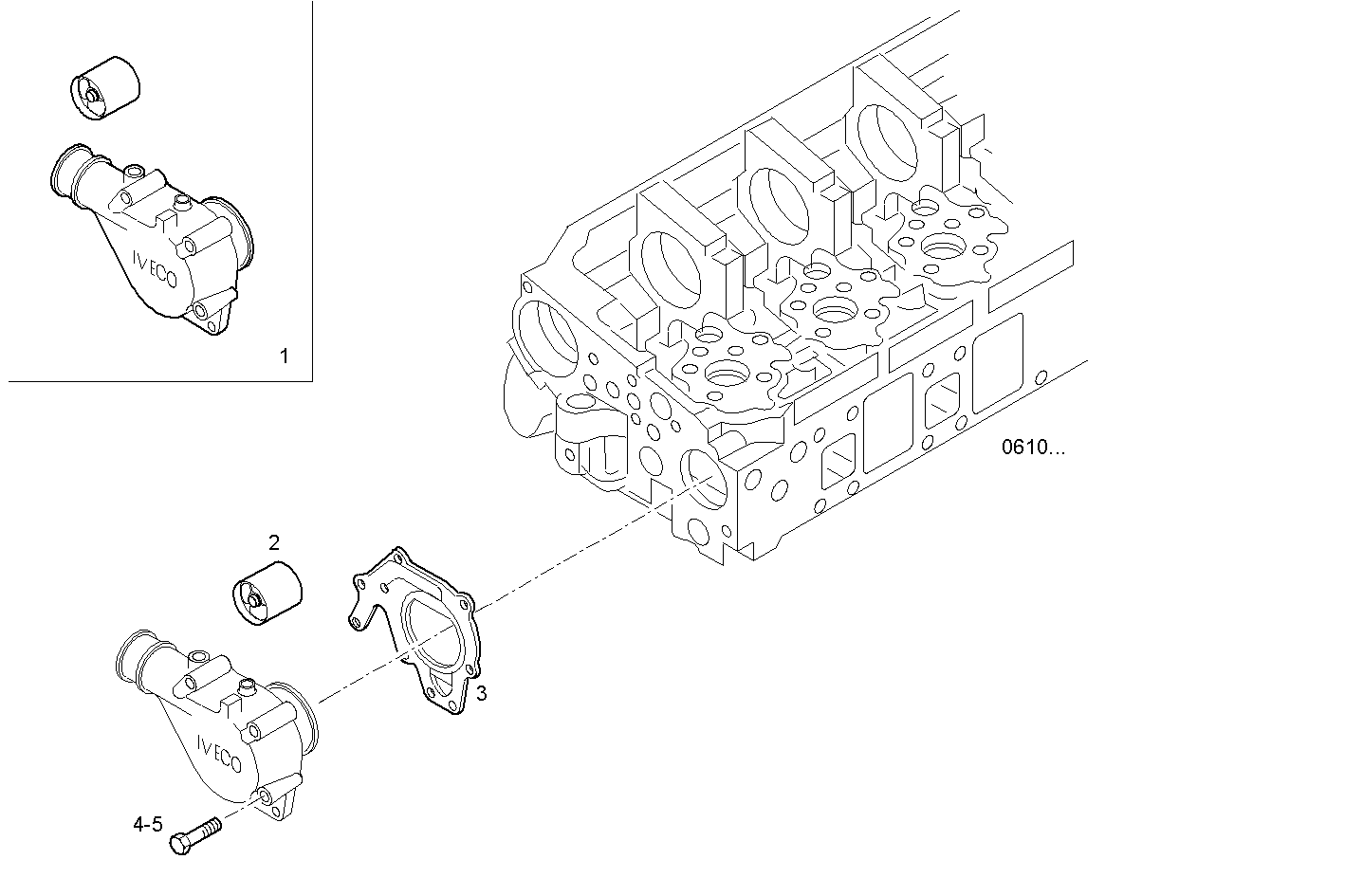 HEAD WATER EXIT PIPE - GECURSOR300E.A551 CURSOR 13 parts diagram