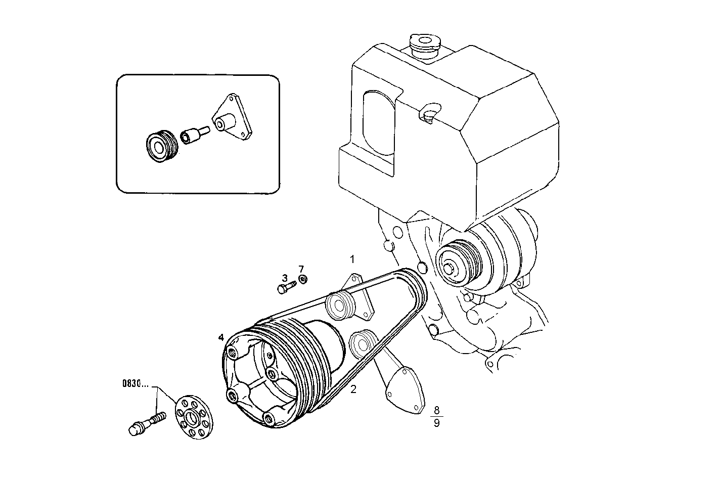 PULLEYS AND BELTS - 8291SRM75.12 8291SRM75 parts diagram