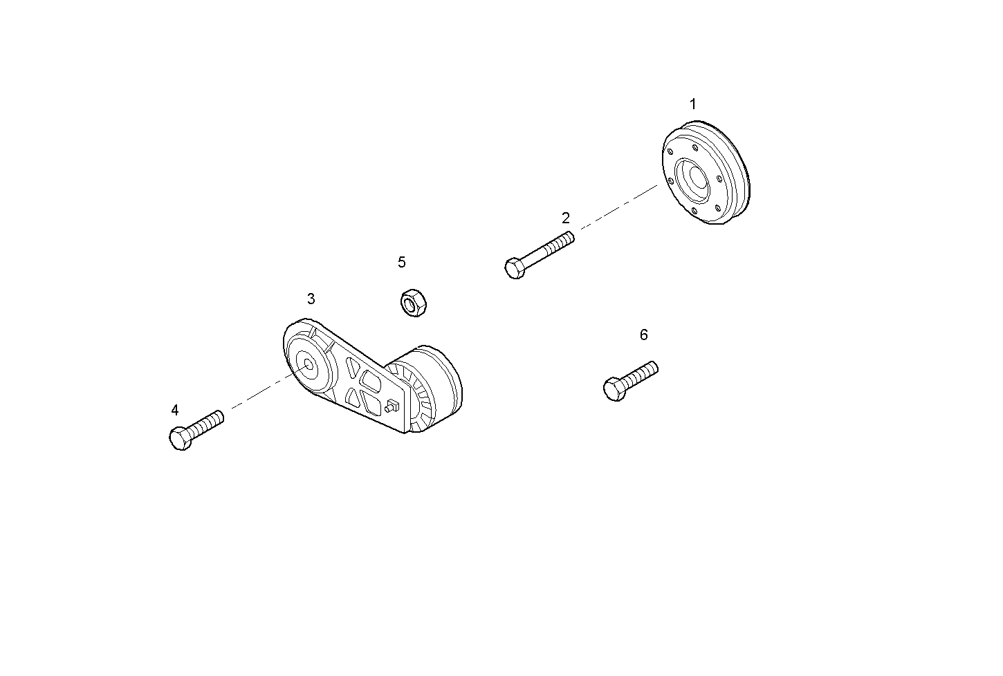 PULLEYS AND BELTS - N67MNAE00.00A001 NEF 6 mechanic. - TIER 2 parts diagram
