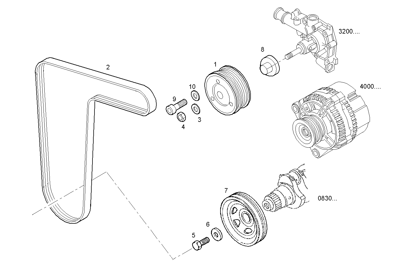 PULLEYS AND BELTS - 8140SRC31.35L002- 1D 8140SRC31 parts diagram