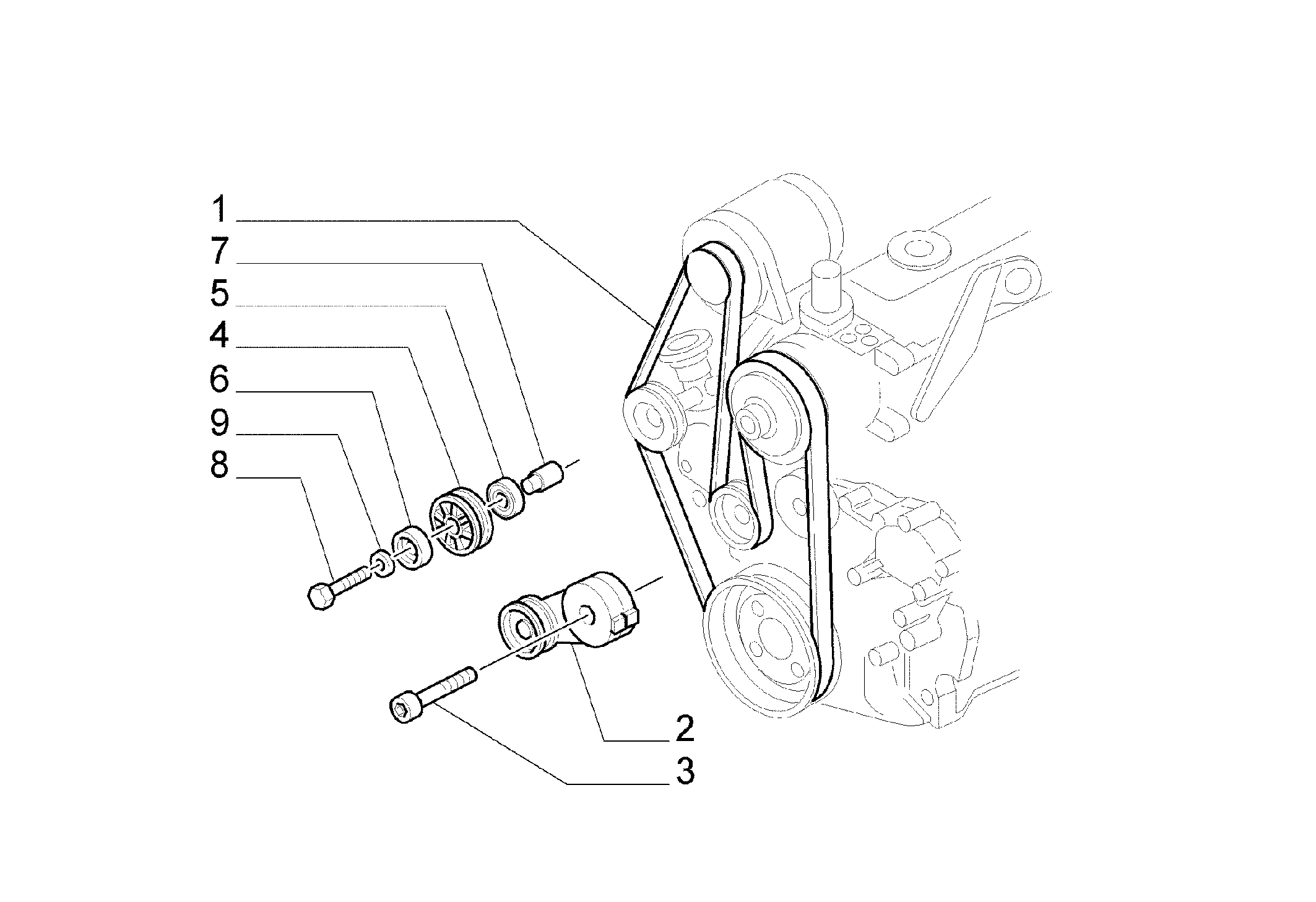 PULLEYS AND BELTS - 7450SU00.00 7450SU00 parts diagram