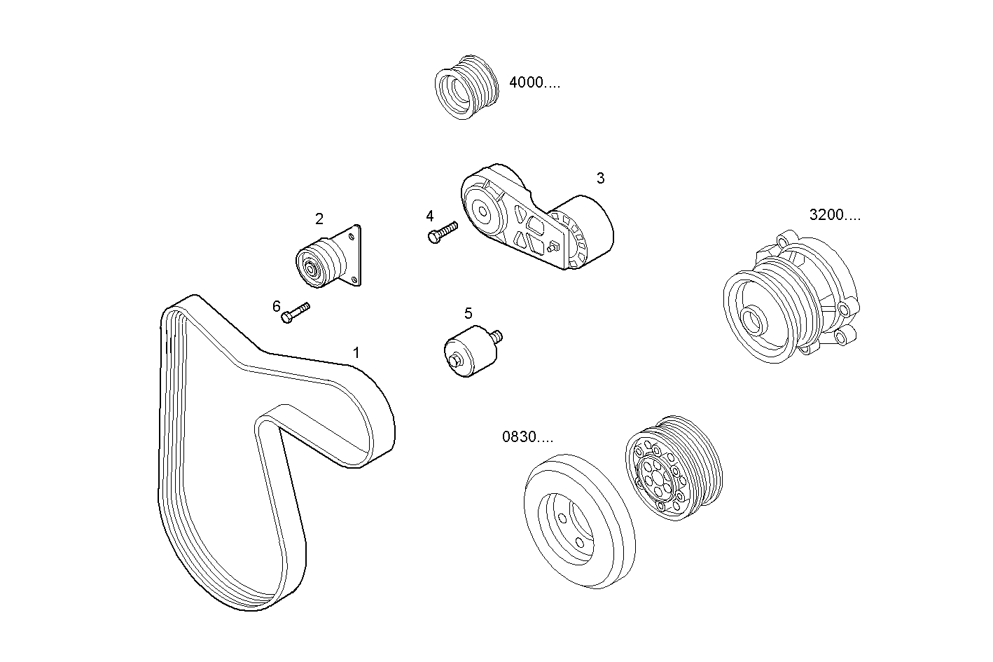 PULLEYS AND BELTS - C78ENTM55.10 CURSOR 8 parts diagram