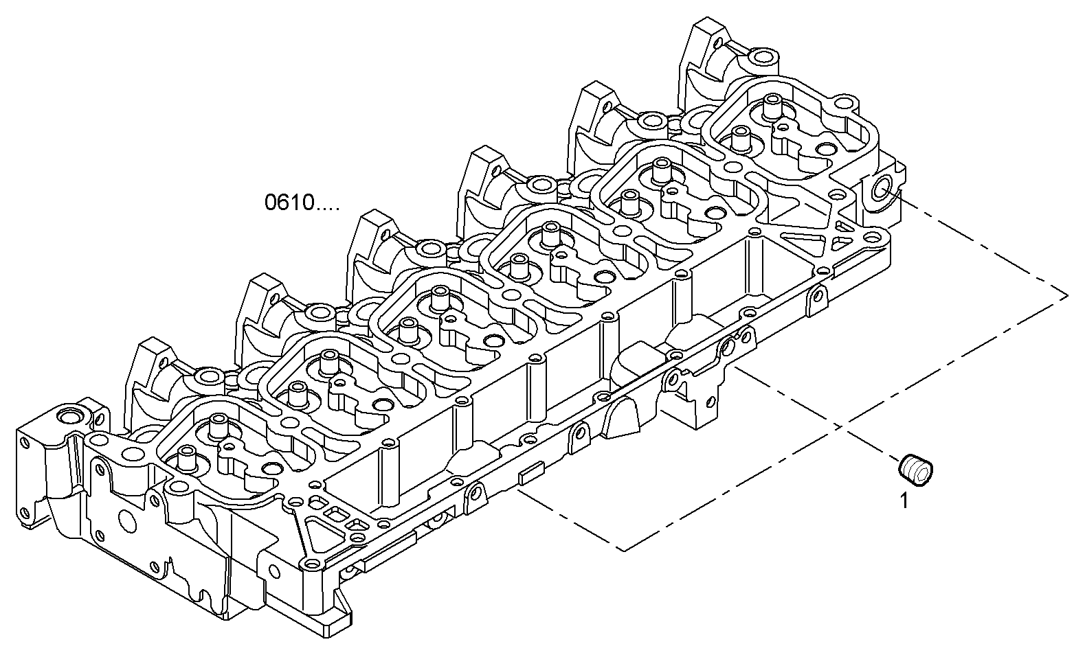 DELIV. HEATING PIPE - F4BE0647A*B100 NEF 6 CNG parts diagram
