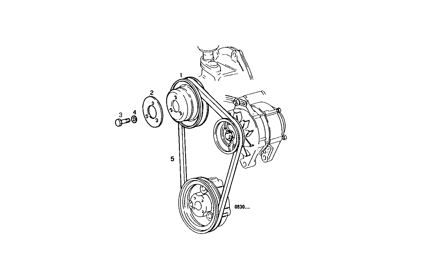 PULLEYS AND BELTS - 8031M06.21 8031M06 parts diagram
