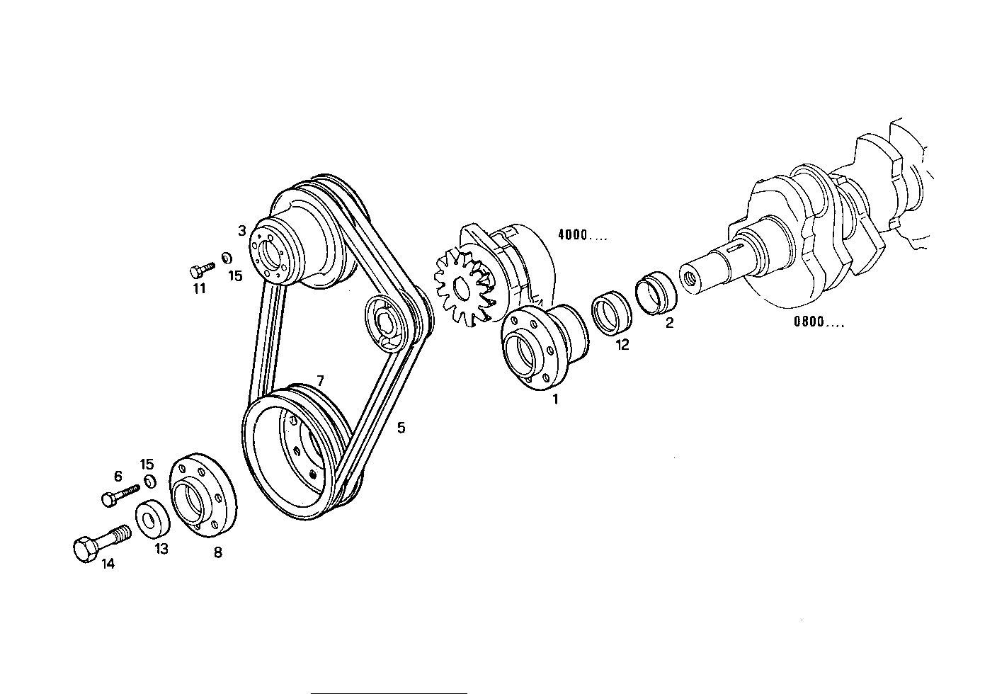 PULLEYS AND BELTS - 8361i000.00 8361i000 parts diagram