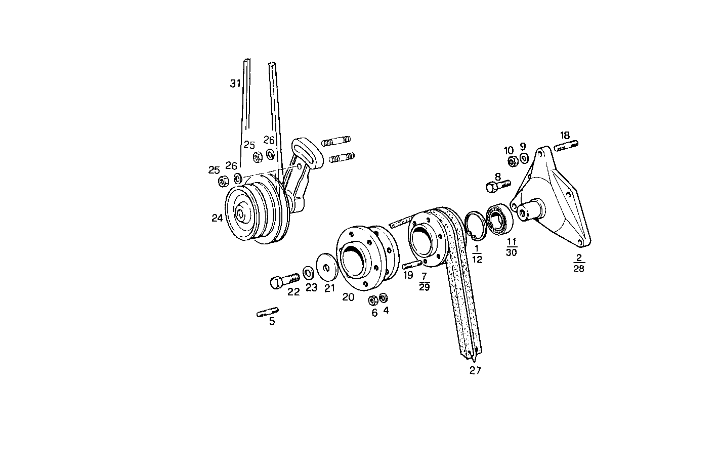 PULLEYS AND BELTS - 8210SRi27.00A580 8210SRi27 parts diagram