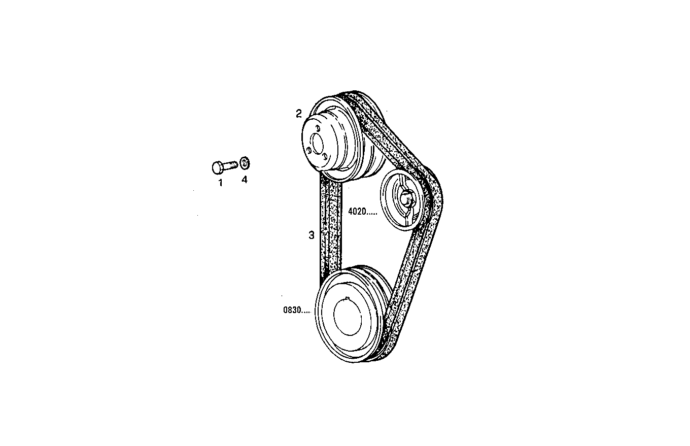 PULLEYS AND BELTS - 8041M09.40 8041M09 parts diagram
