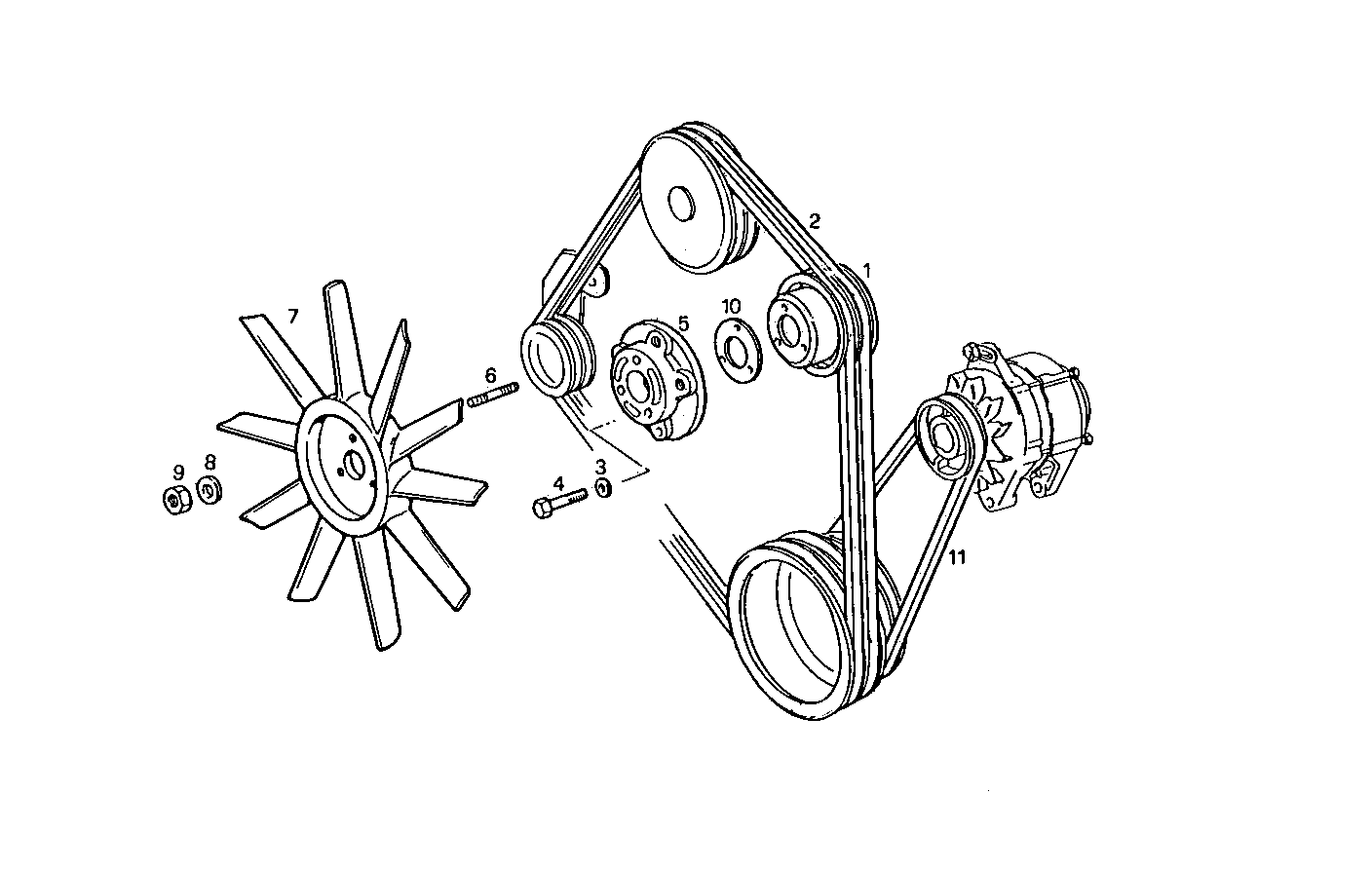 PULLEYS AND BELTS - 8061C05.05A030 8061C05 parts diagram