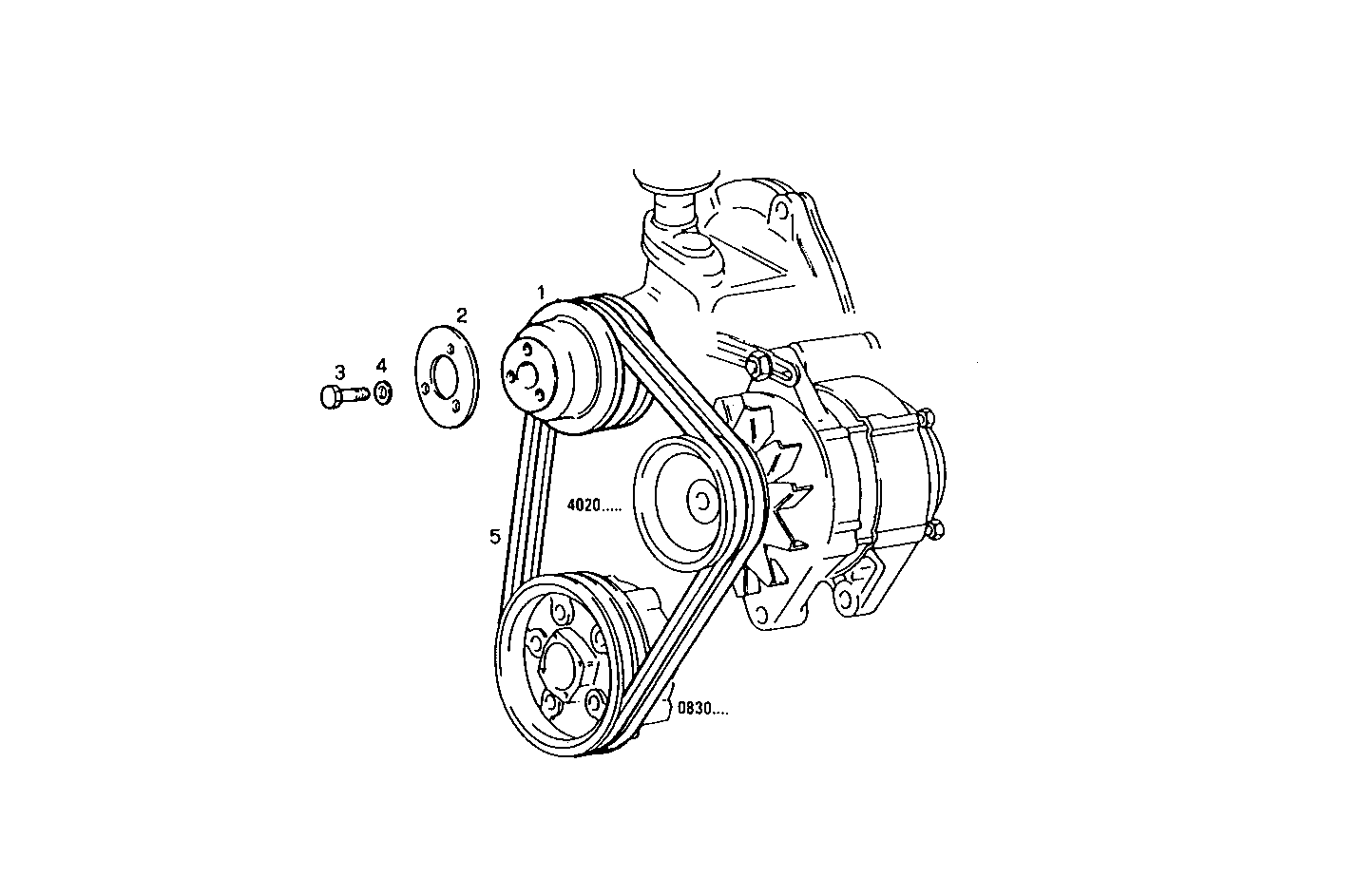 PULLEYS AND BELTS - 8041M08.40 8041M08 parts diagram