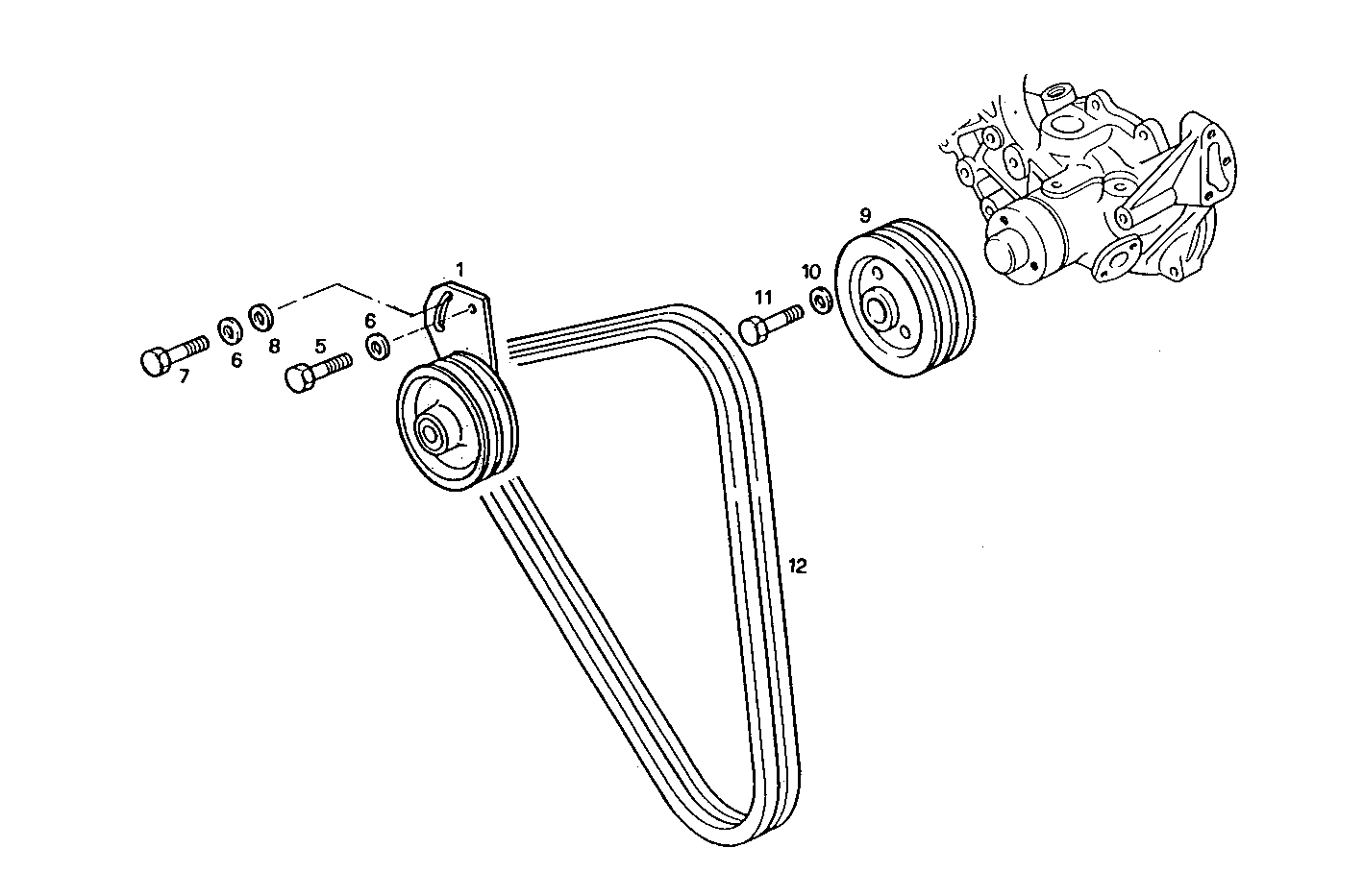 PULLEYS AND BELTS - 8040SRC21.10A004 8040SRC21 parts diagram
