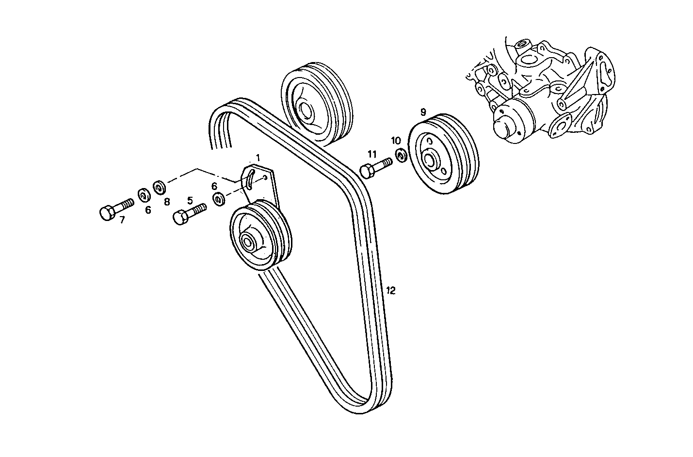 PULLEYS AND BELTS - 8040SRC21.11A005 8040SRC21 parts diagram