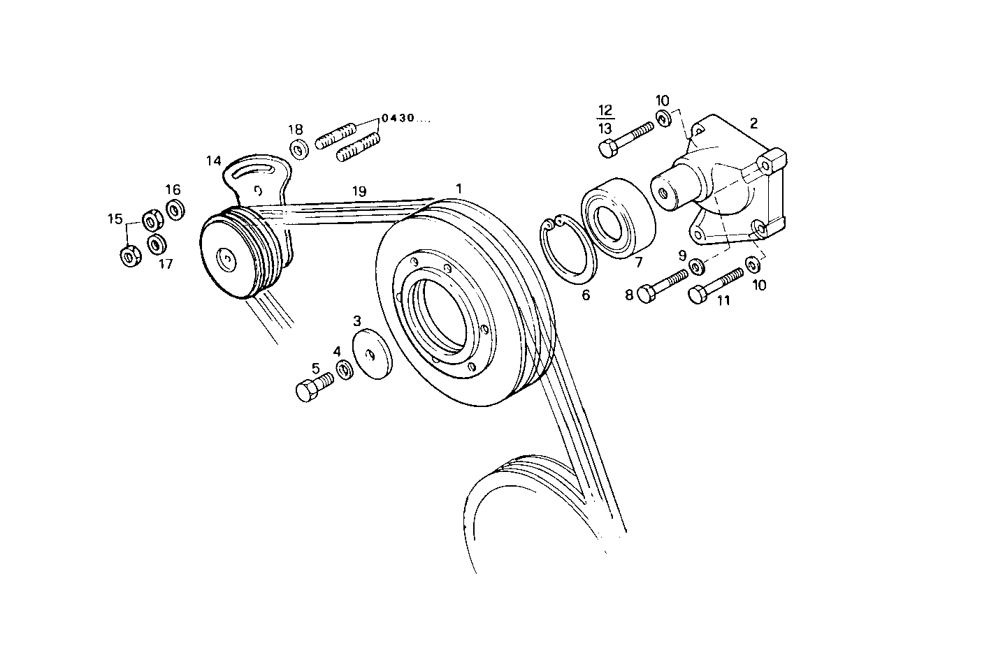 PULLEYS AND BELTS - 8460SRC20.10 8460SRC20 parts diagram