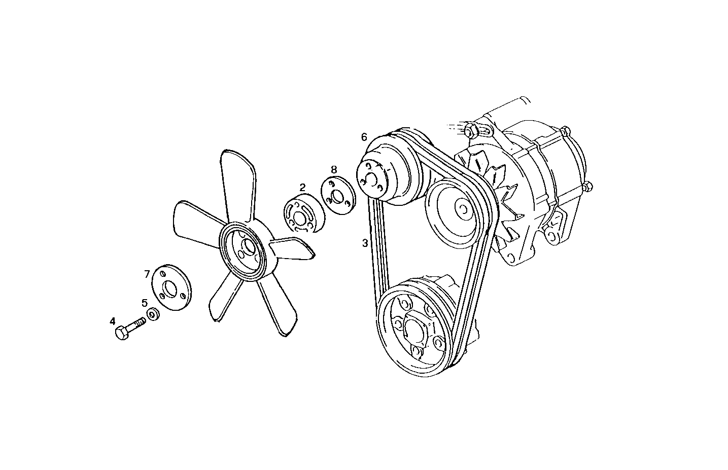PULLEYS AND BELTS - 8061SRi27.05A582 8061SRI27 parts diagram