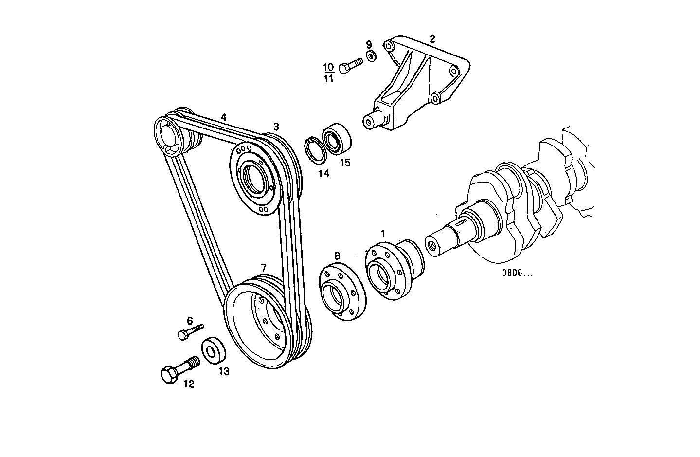 PULLEYS AND BELTS - 8361SRE11.00 8361SRE11 parts diagram