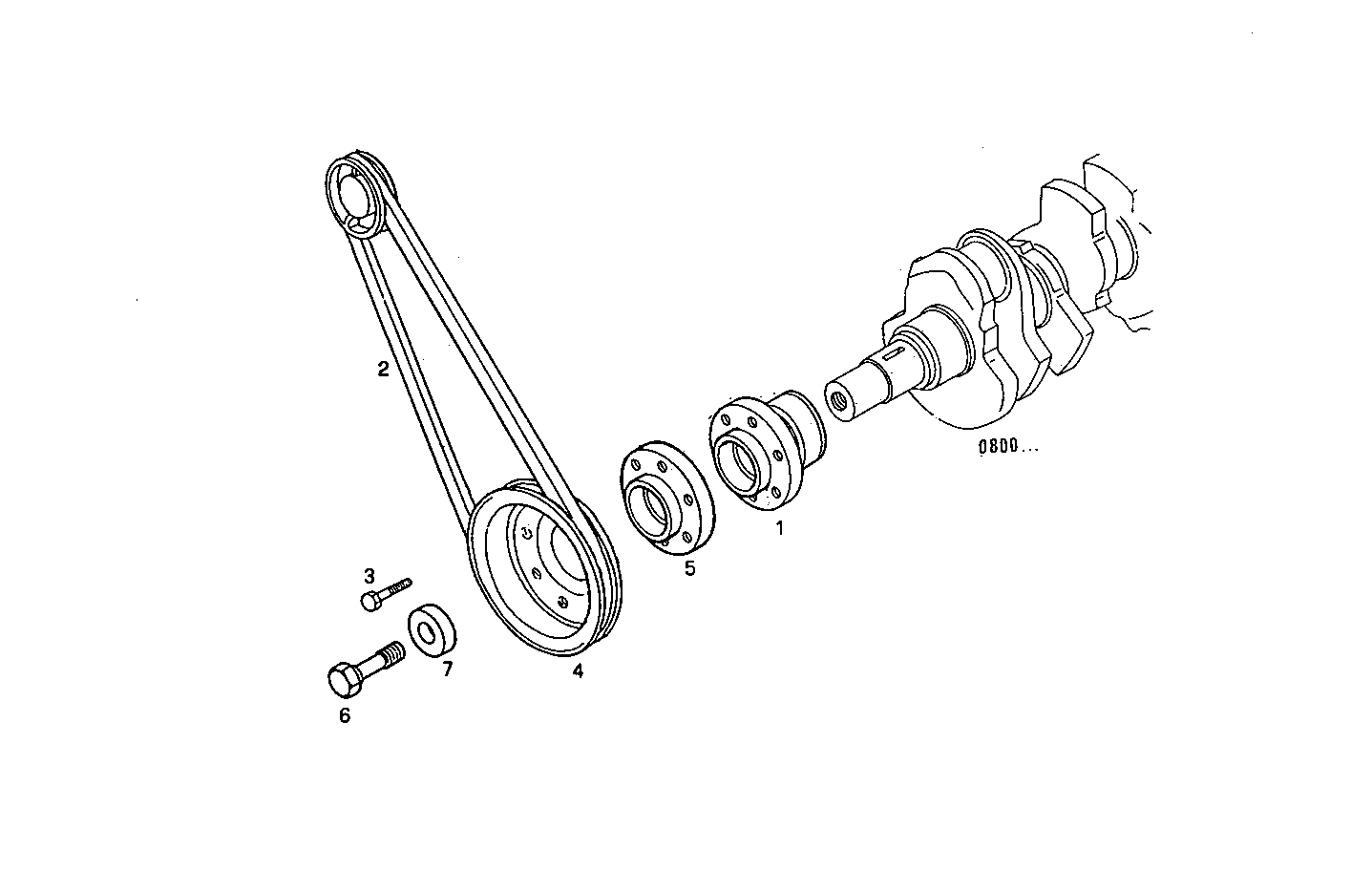 PULLEYS AND BELTS - 8361SRE11.00A001 8361SRE11 parts diagram