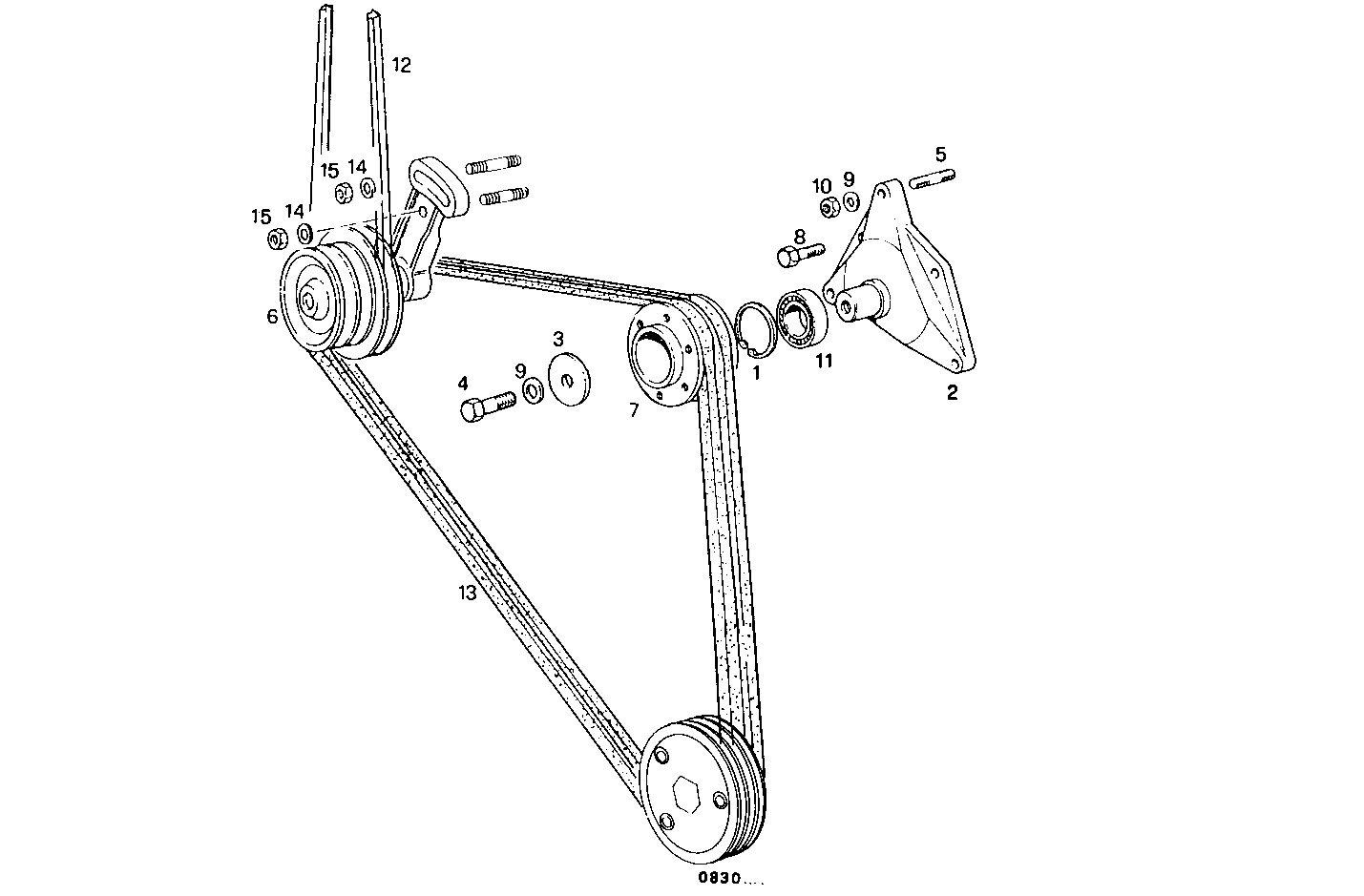 PULLEYS AND BELTS - 8210G85.00A500 8210G85 parts diagram