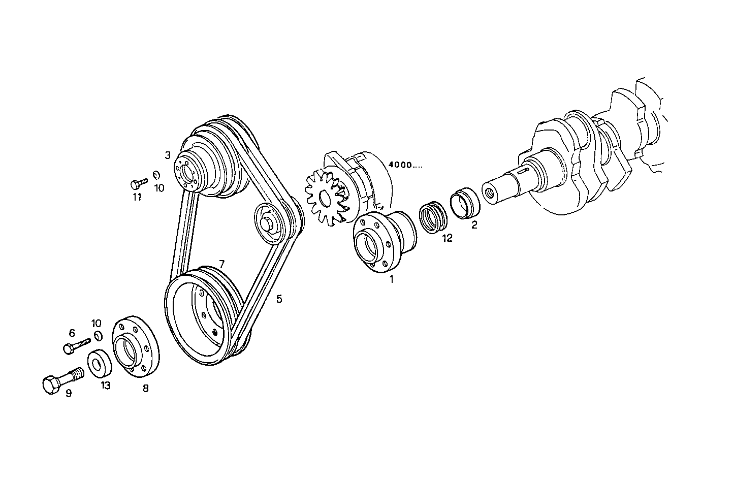 PULLEYS AND BELTS - 8361Si10.00A029 8361SI10 parts diagram