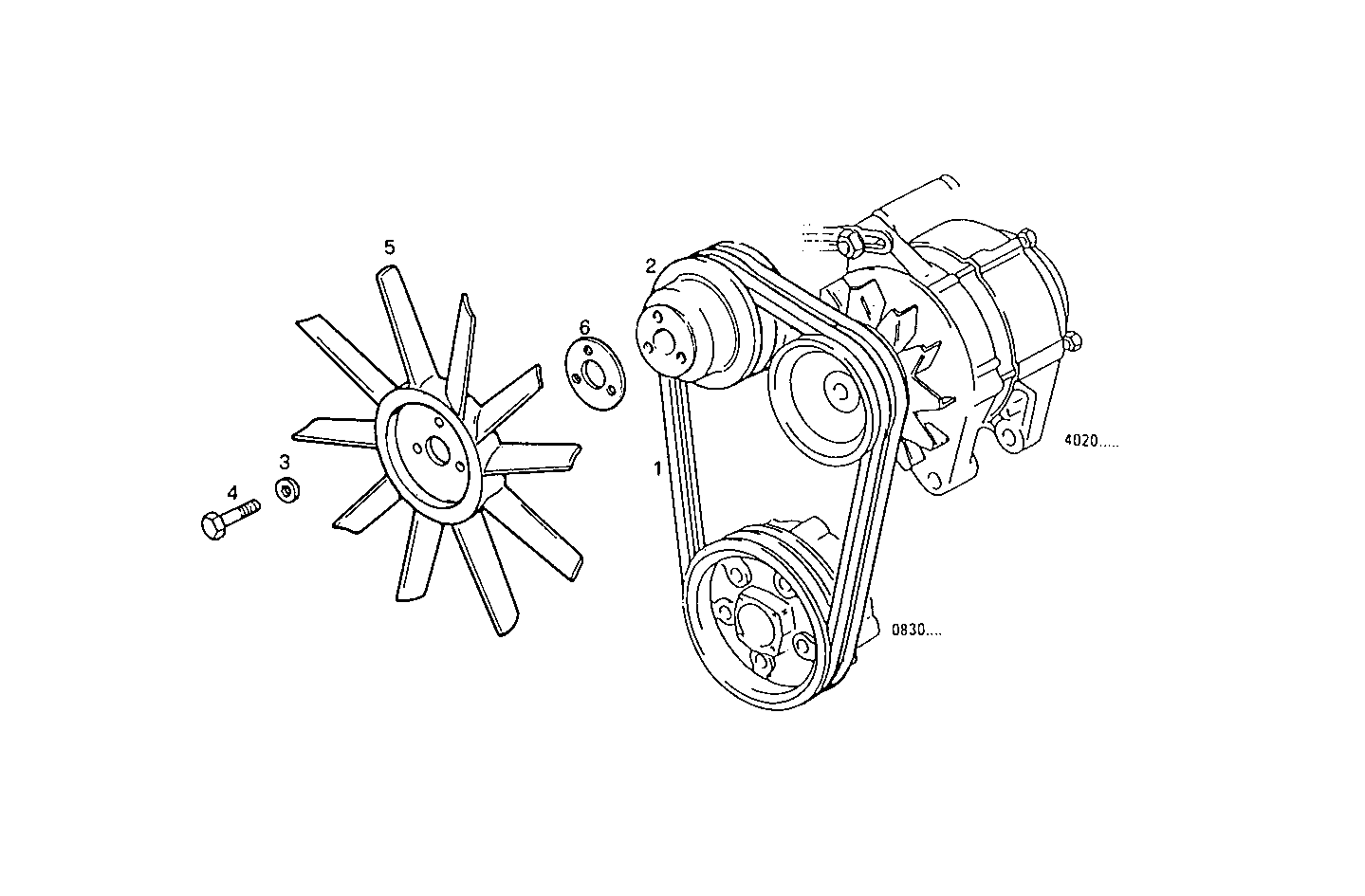 PULLEYS AND BELTS - 8065E00.00A002 8065E00 parts diagram