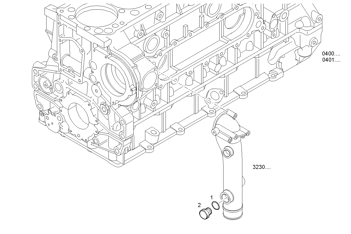 RETURN EXPANSION TANK WATER - CURSOR13TE3.A001 CURSOR 13 parts diagram