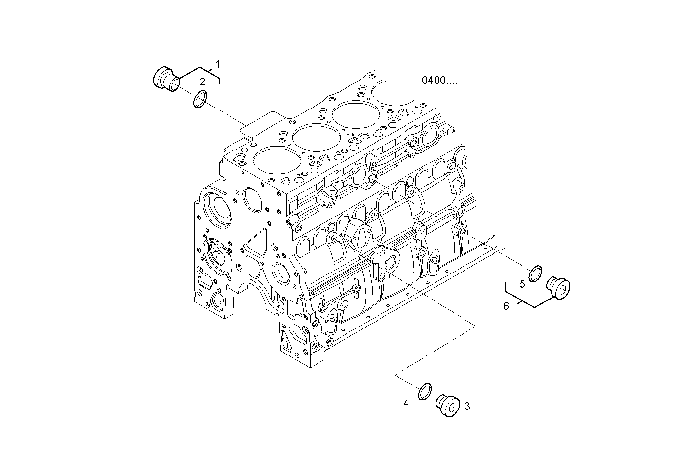 WATER LINES - F4BE0454A*D601 NEF 4 mechanic. - TIER 2 parts diagram