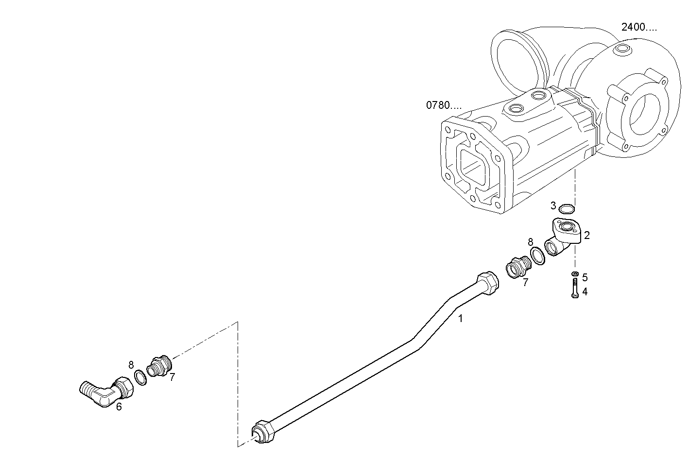 TURBO WATER INLET PIPE - C13ENSM33.30 CURSOR 13 parts diagram