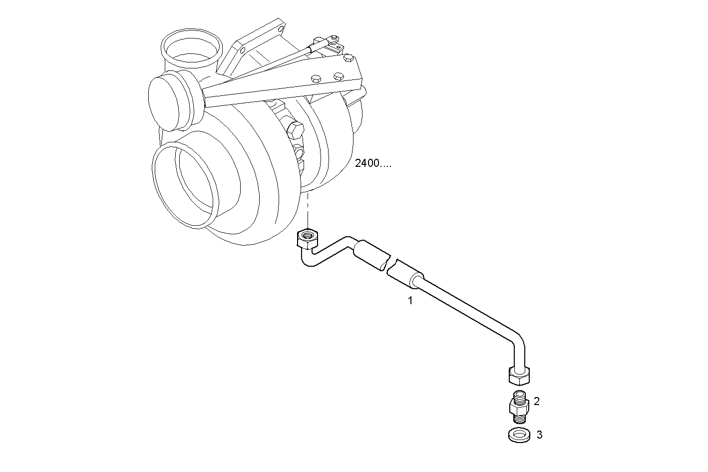 TURBO WATER OUTLET PIPE - F3BE0681M*B722 CURSOR 13 - EURO 3 parts diagram