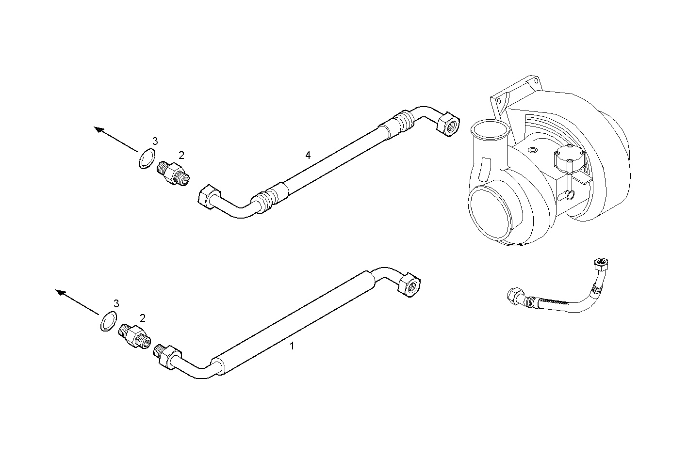 TURBO WATER OUTLET PIPE - C78ENTC25.00A003 CURSOR 8 - EURO 3 parts diagram