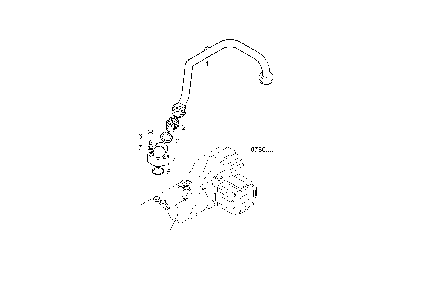 TURBO WATER OUTLET PIPE - C13ENAM19.00 CURSOR 13 parts diagram
