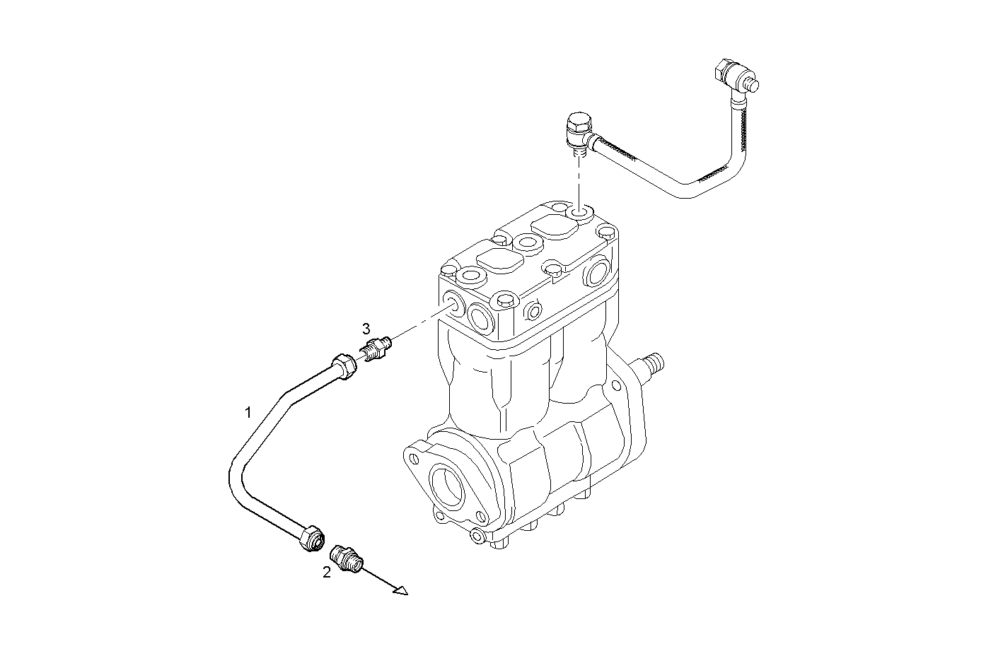 COMPRESSOR WATER INLET PIPE - C78ENTC26.00A004 CURSOR 8 - EURO 3 parts diagram