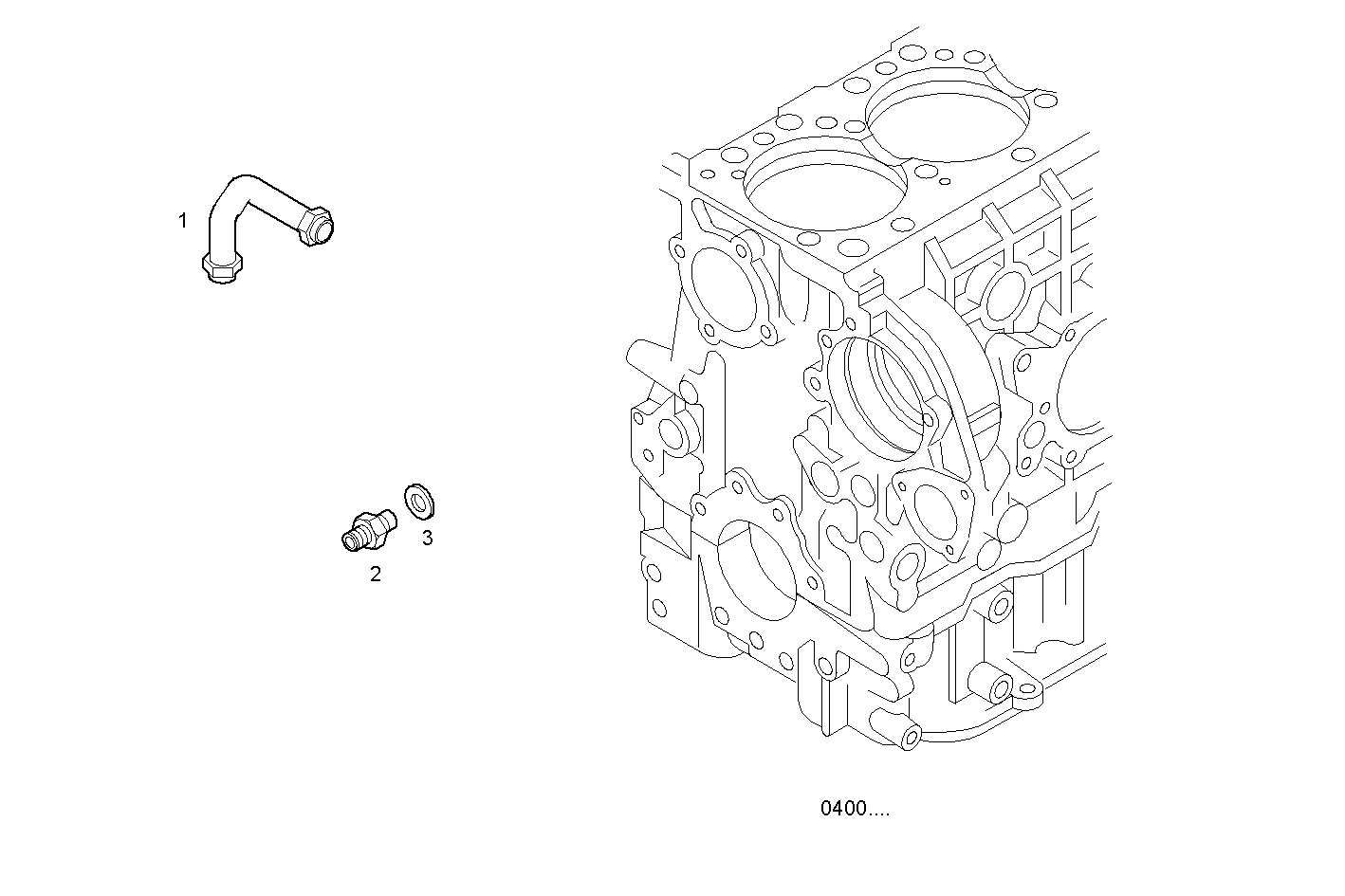 COMPRESSOR WATER INLET PIPE - F3BE0681M*B722 CURSOR 13 - EURO 3 parts diagram