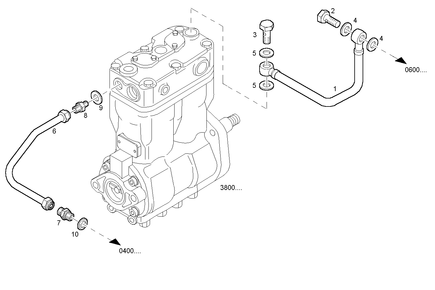 WATER LINES - F2BE0684B*B131 CURSOR 8 - TIER 2 parts diagram