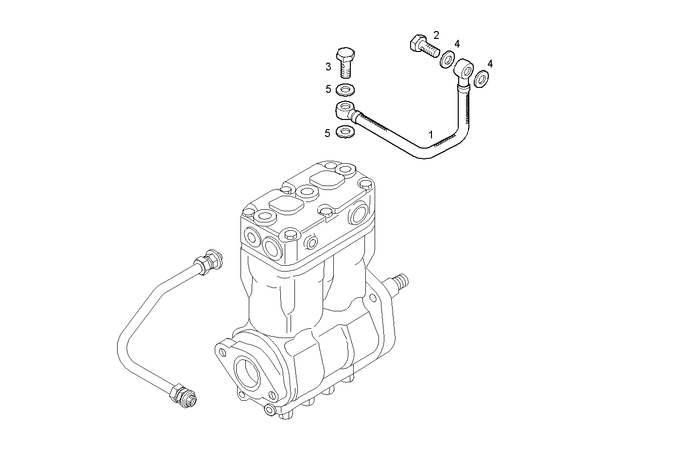 COMPRESSOR EXIT PIPE - F2BE0642B*A001 CURSOR 8 CNG parts diagram
